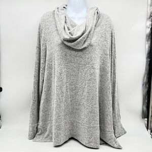 Cupio Women’s Light Gray Cowl Neck Sweater Size 1X